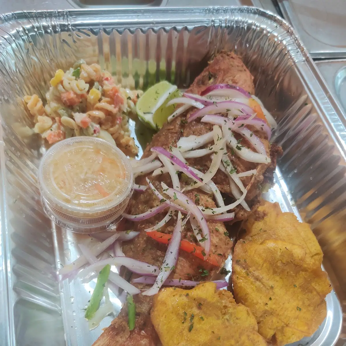 Pwason Frit Fried Fish Platter