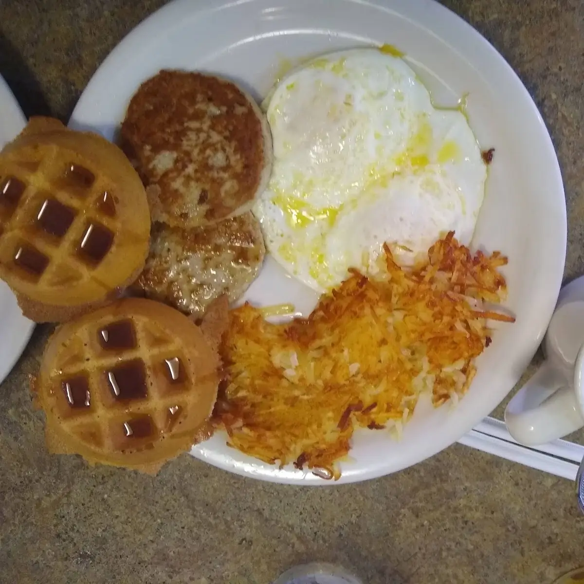 Scrambled Eggs and Pancakes