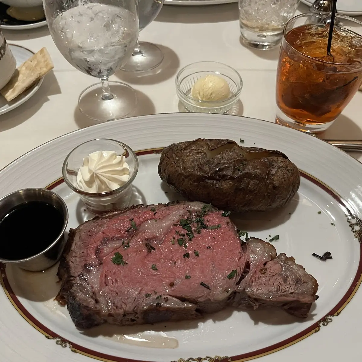 Prime Rib Dinner with Baked Potato
