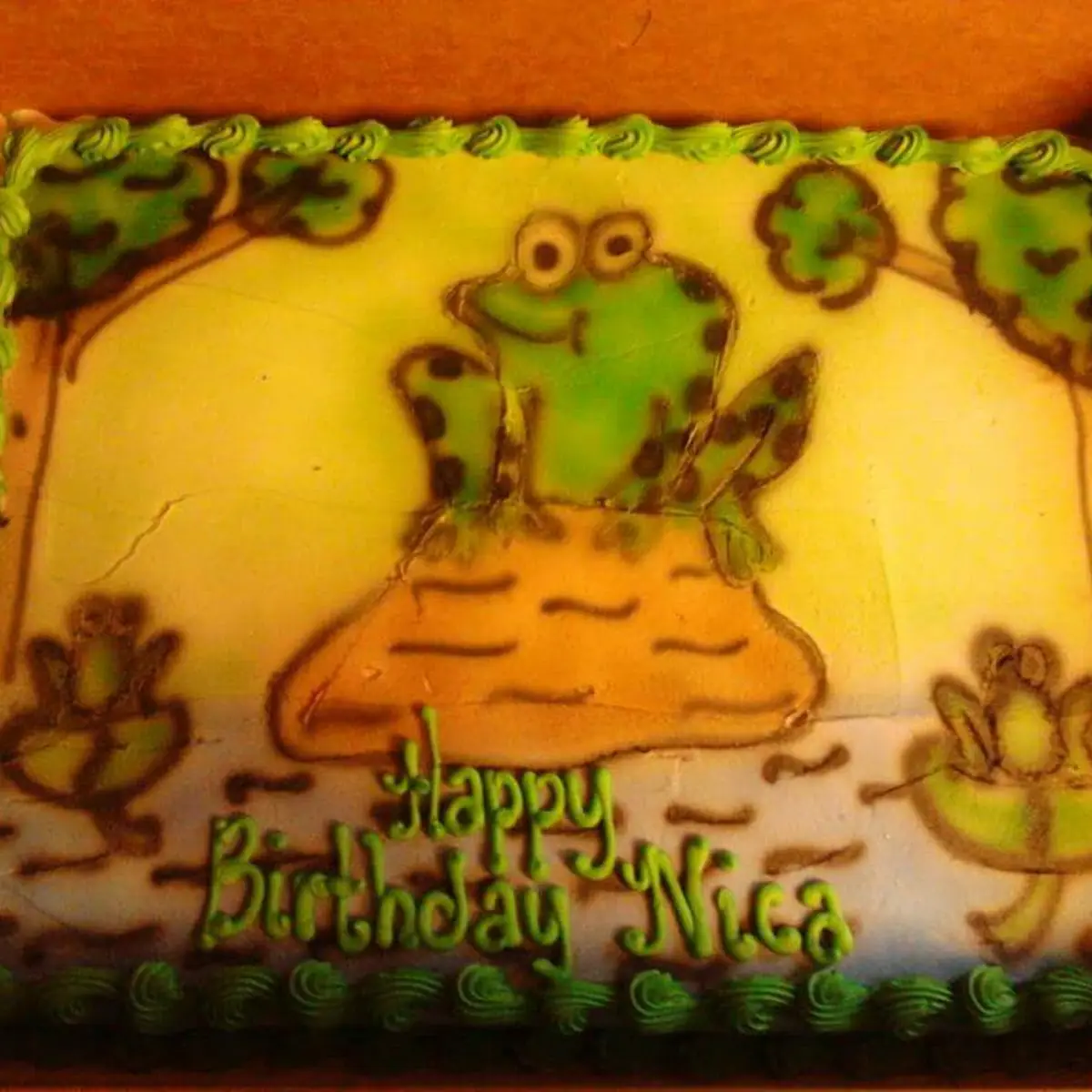 Frog Sheet Cake