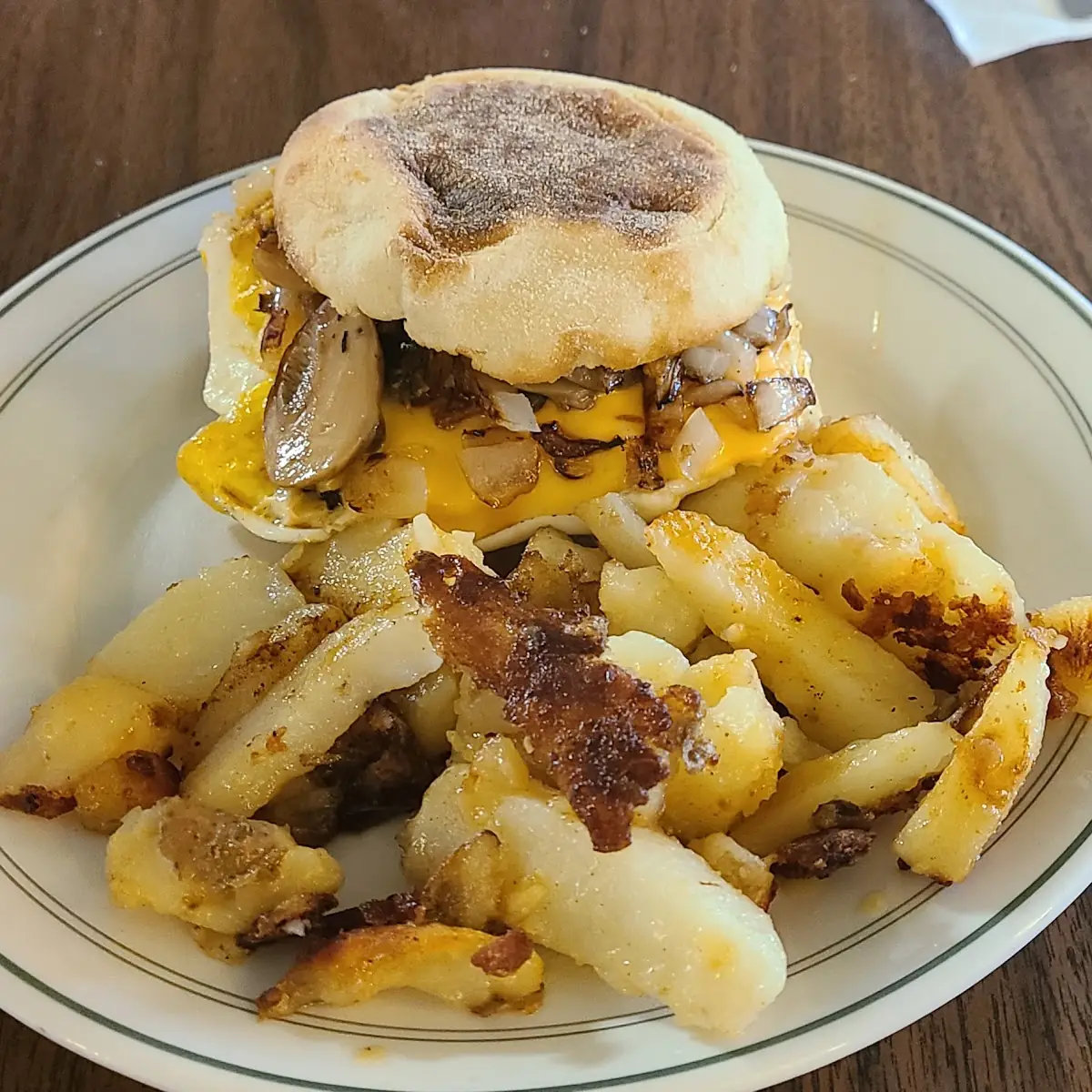 Breakfast Sandwich and Home Fries