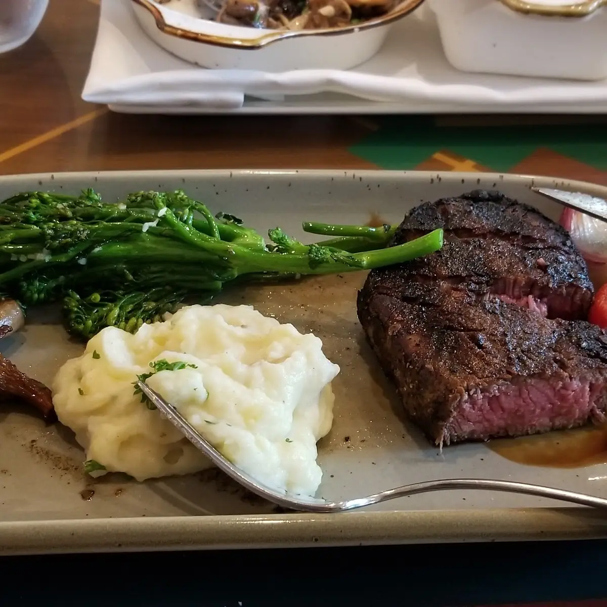 Tenderloin and Garlic Mashed Potatoes