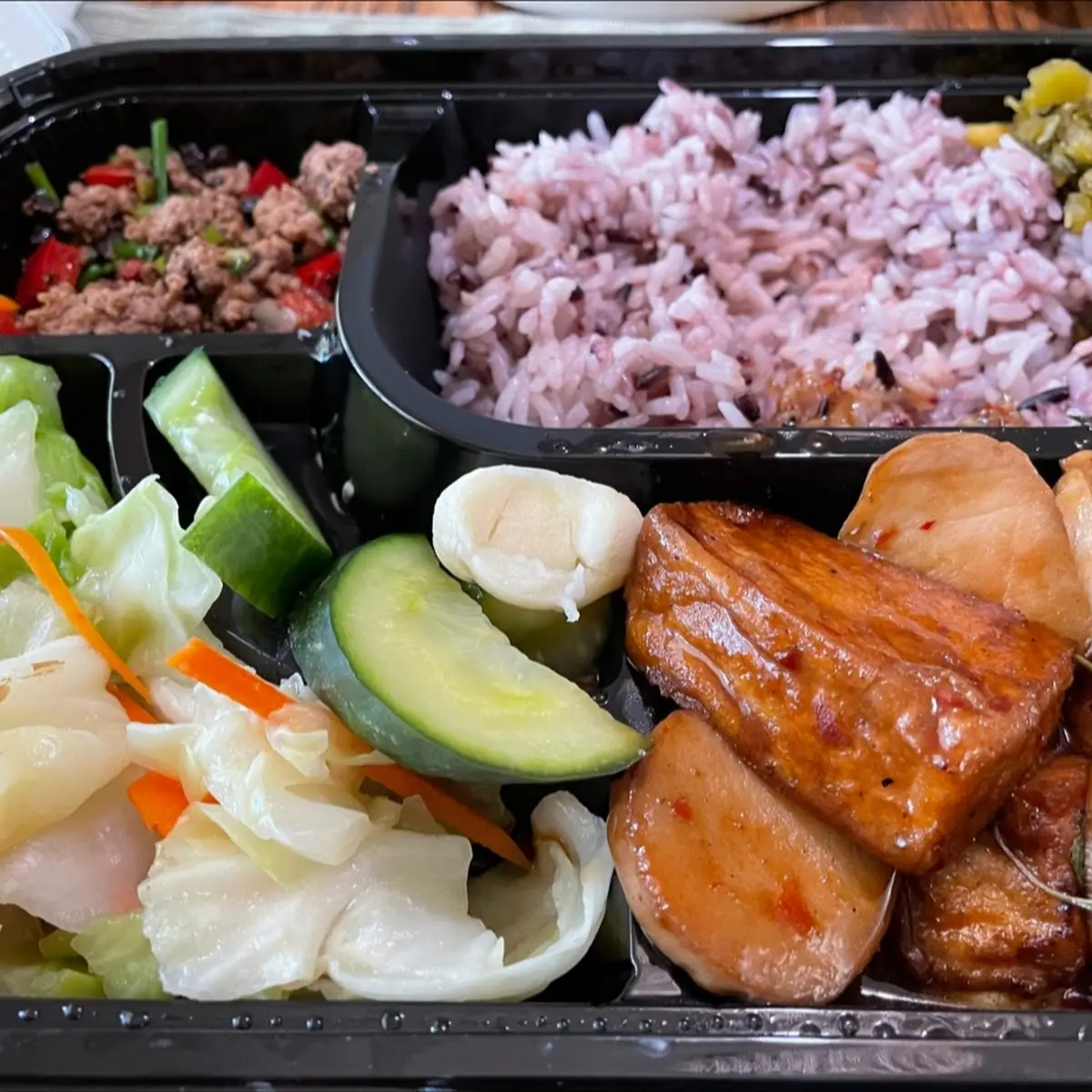 Salted Egg Tofu Bento