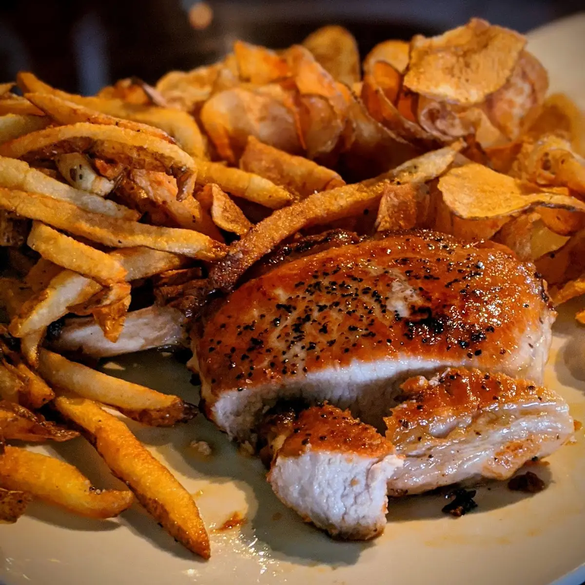 Buffalo Pork Chop Sandwich