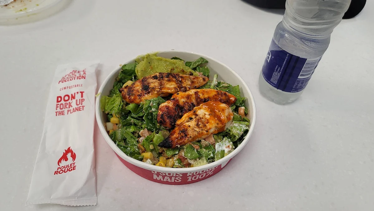 Salade Avocado Poulet Braisé