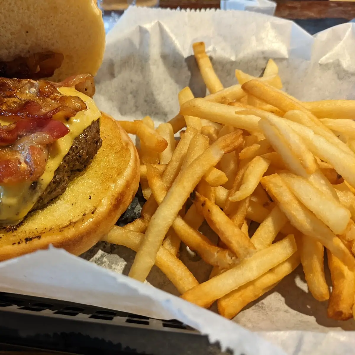 Bacon Cheeseburger and Fries