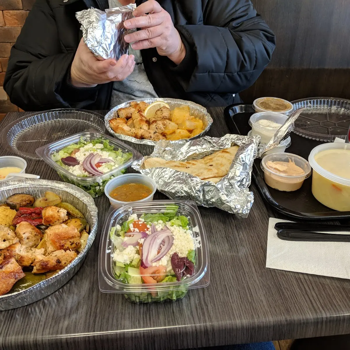 Salad and Roasted Chicken