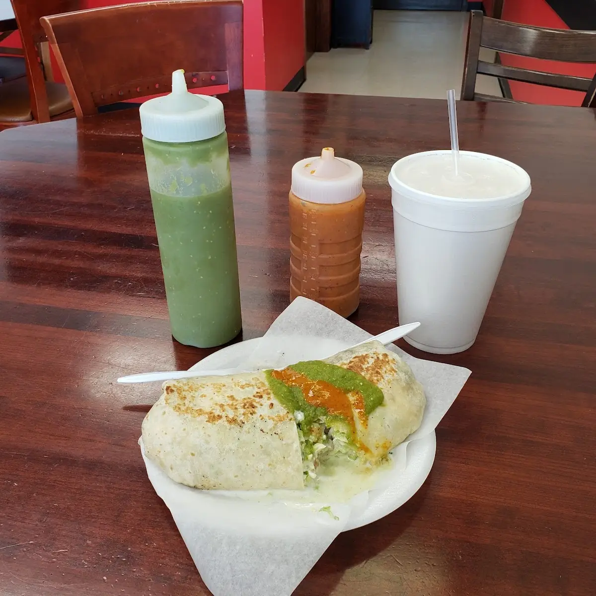 Steak Burrito w Extra Salsa Verde