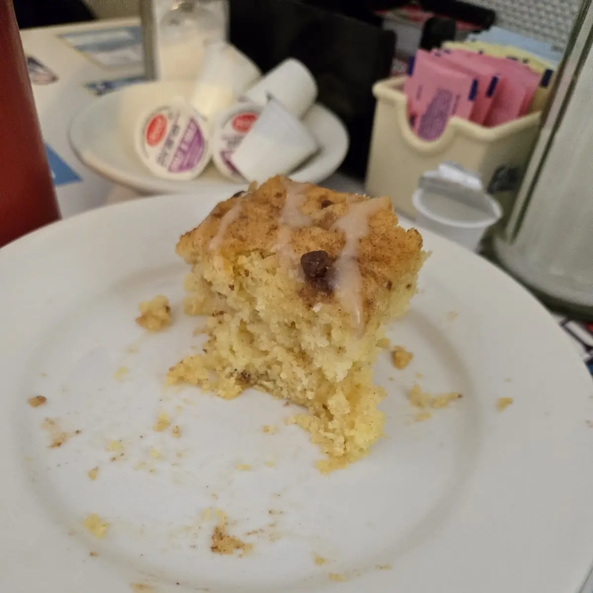 Warm Apple Streudel Cornbread with Sweet Cream