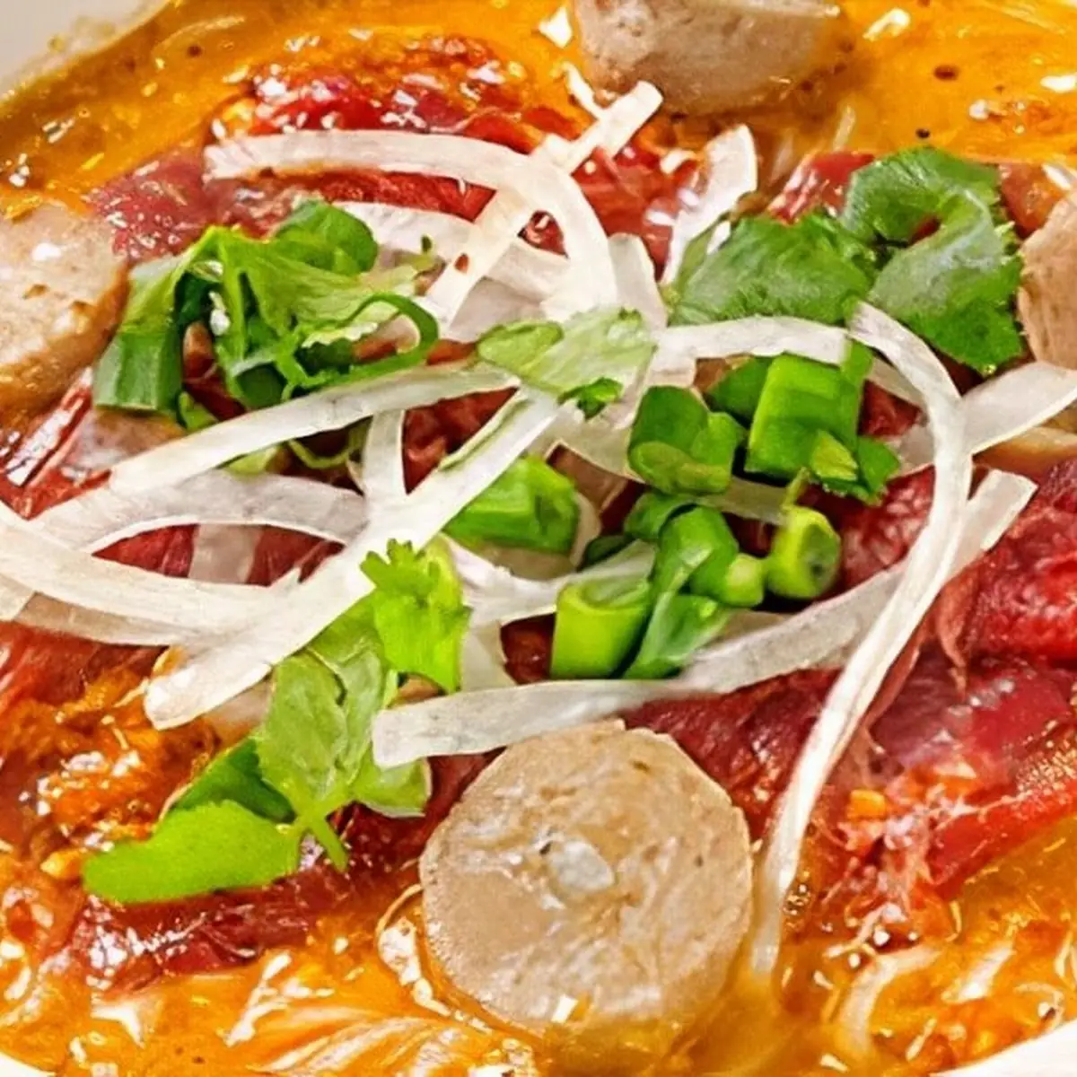 Sate Beef and Beef Ball Noodle Soup