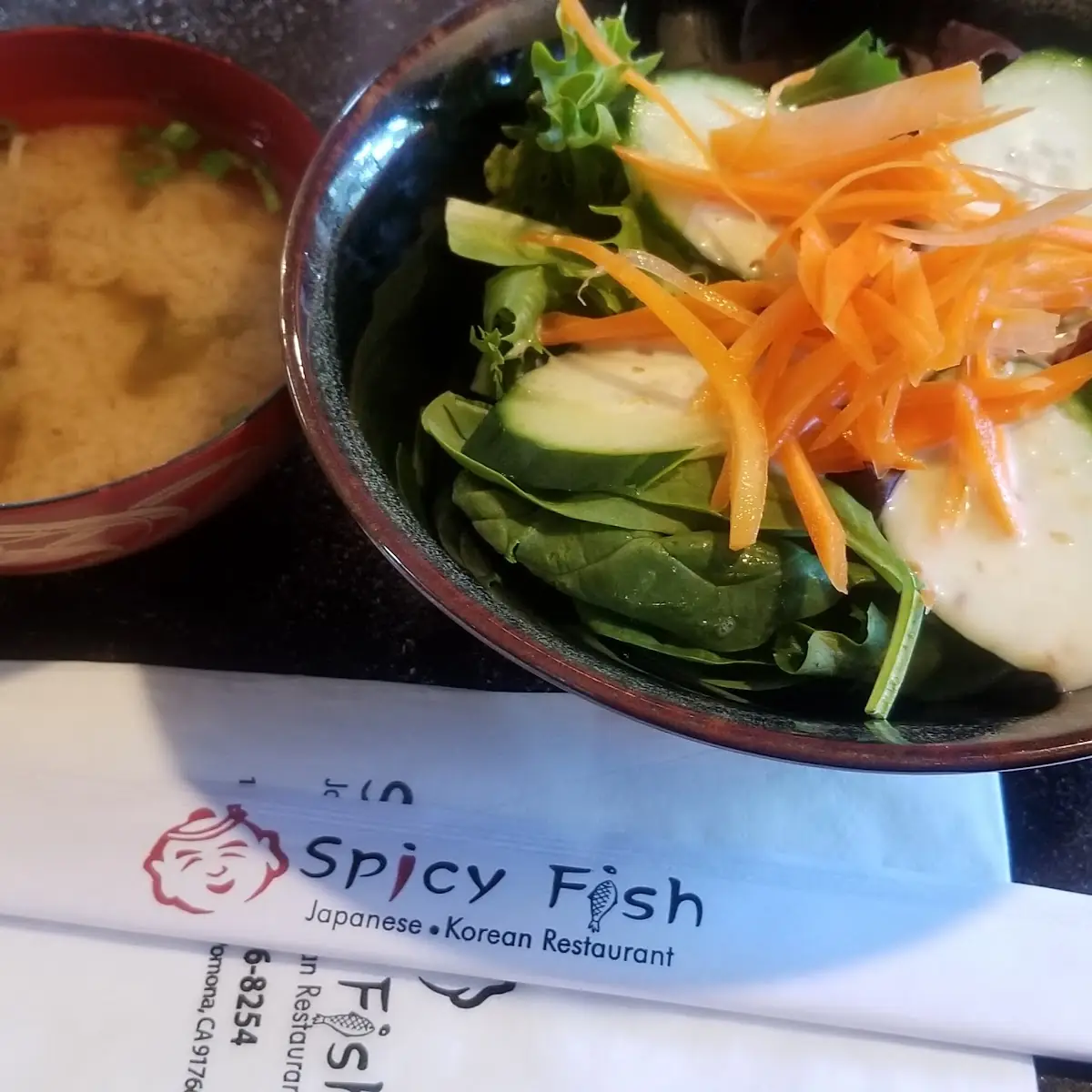 Miso Soup and Salad