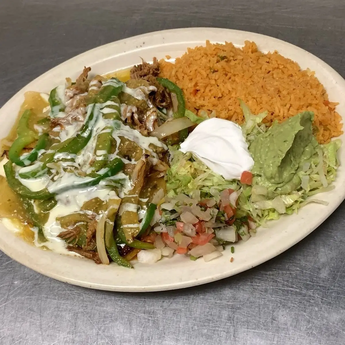 One Tamale with Rice & Beans