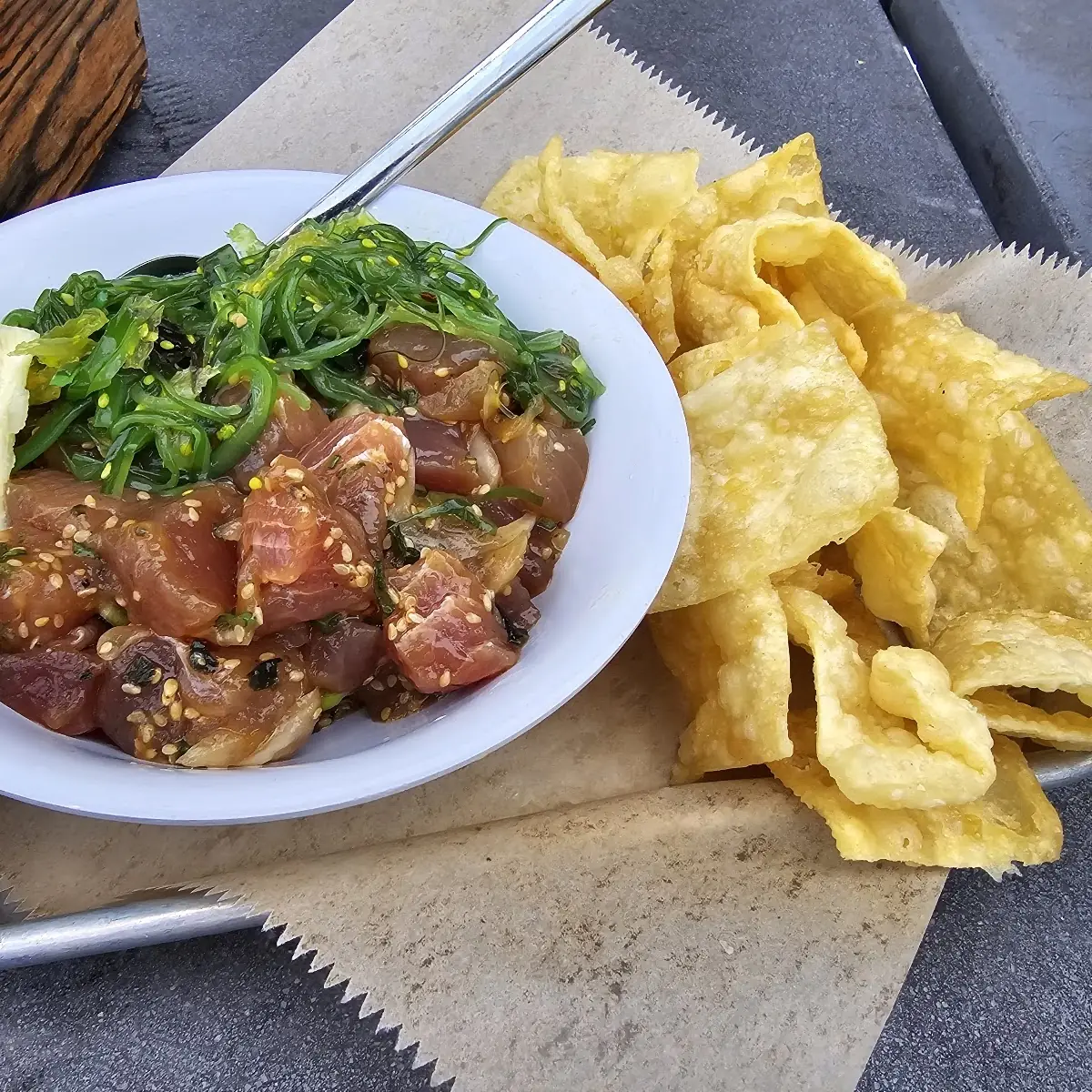 Ahi Tuna Poke and Chips