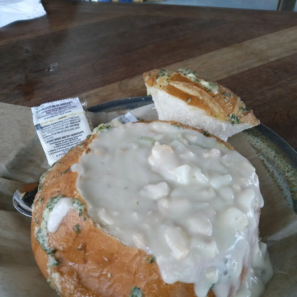 Bread Bowl Clam Chowder
