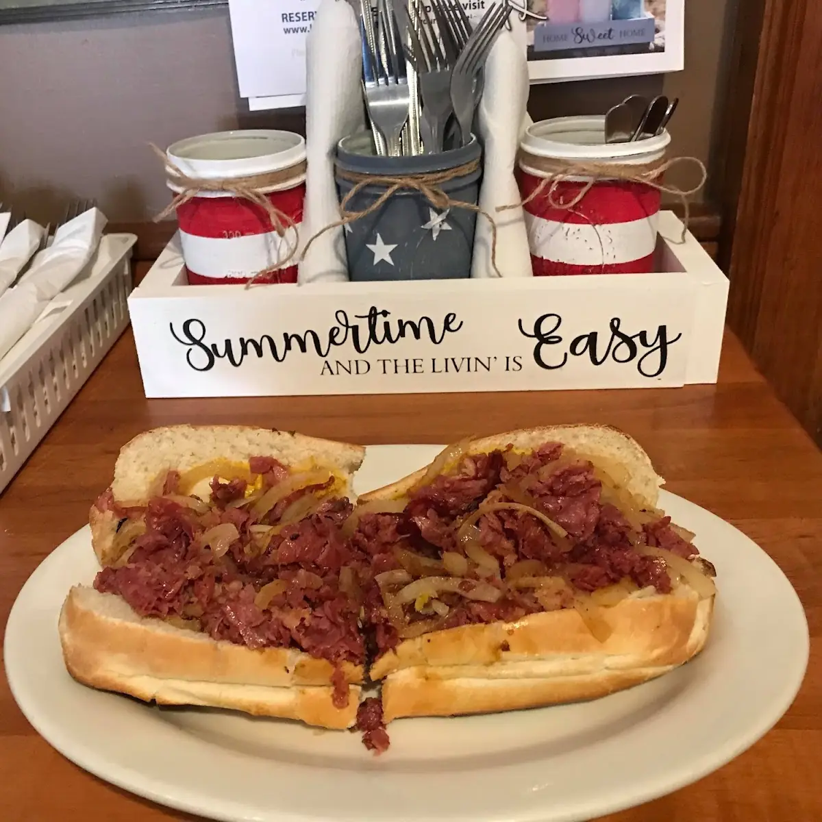 Pastrami Sub with Grilled Onions