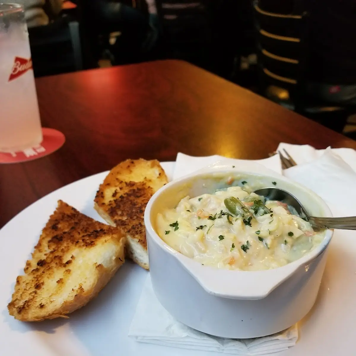 Chicken & Rice Soup Garlic Bread