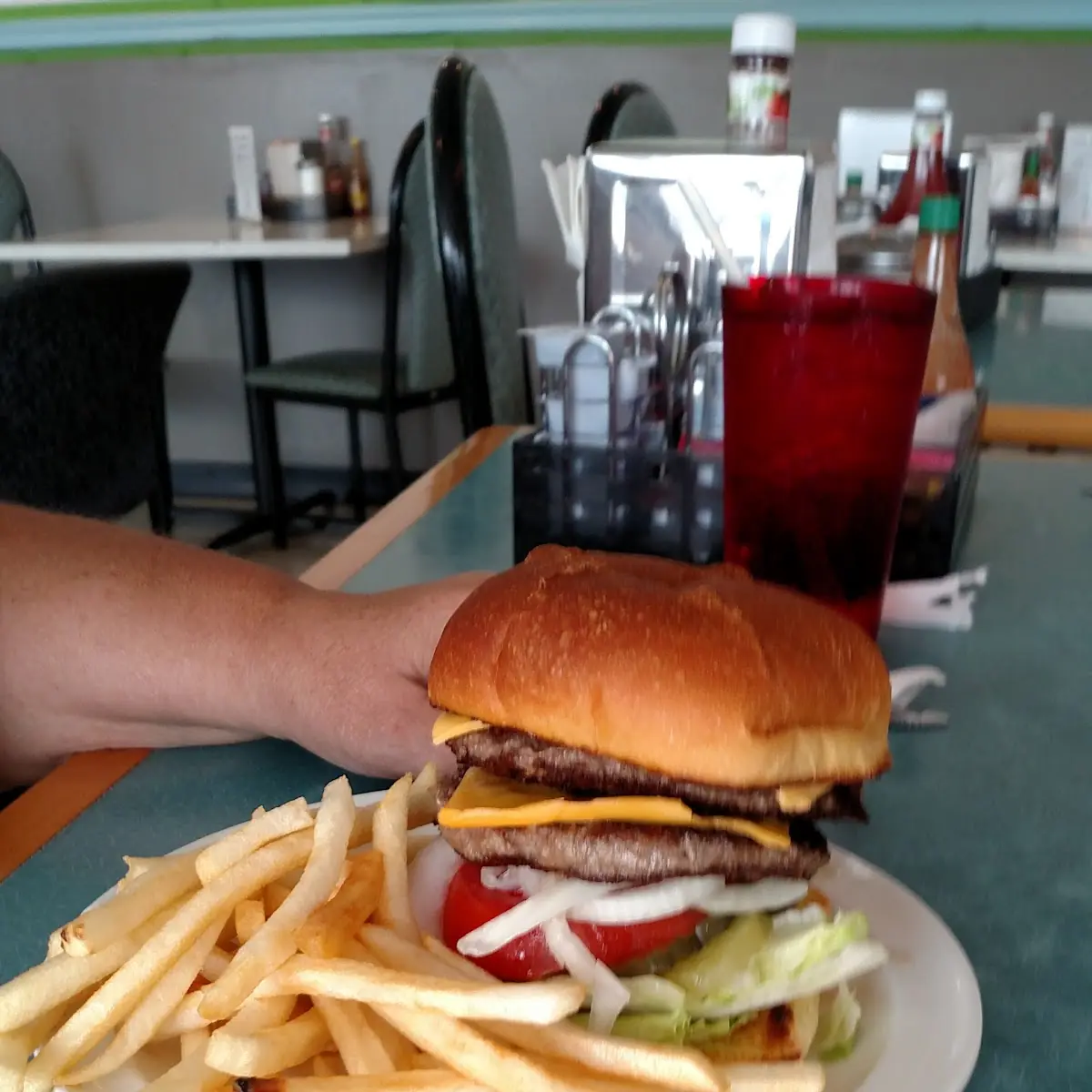 Double Cheeseburger and Fries