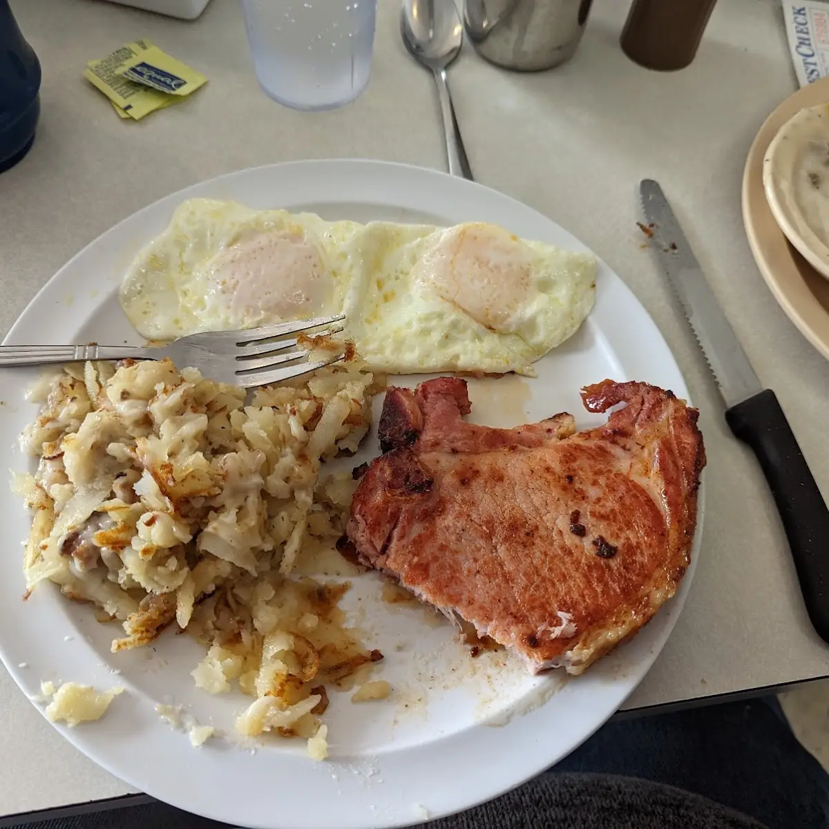 Smoked Pork Chop Hash Browns and Eggs