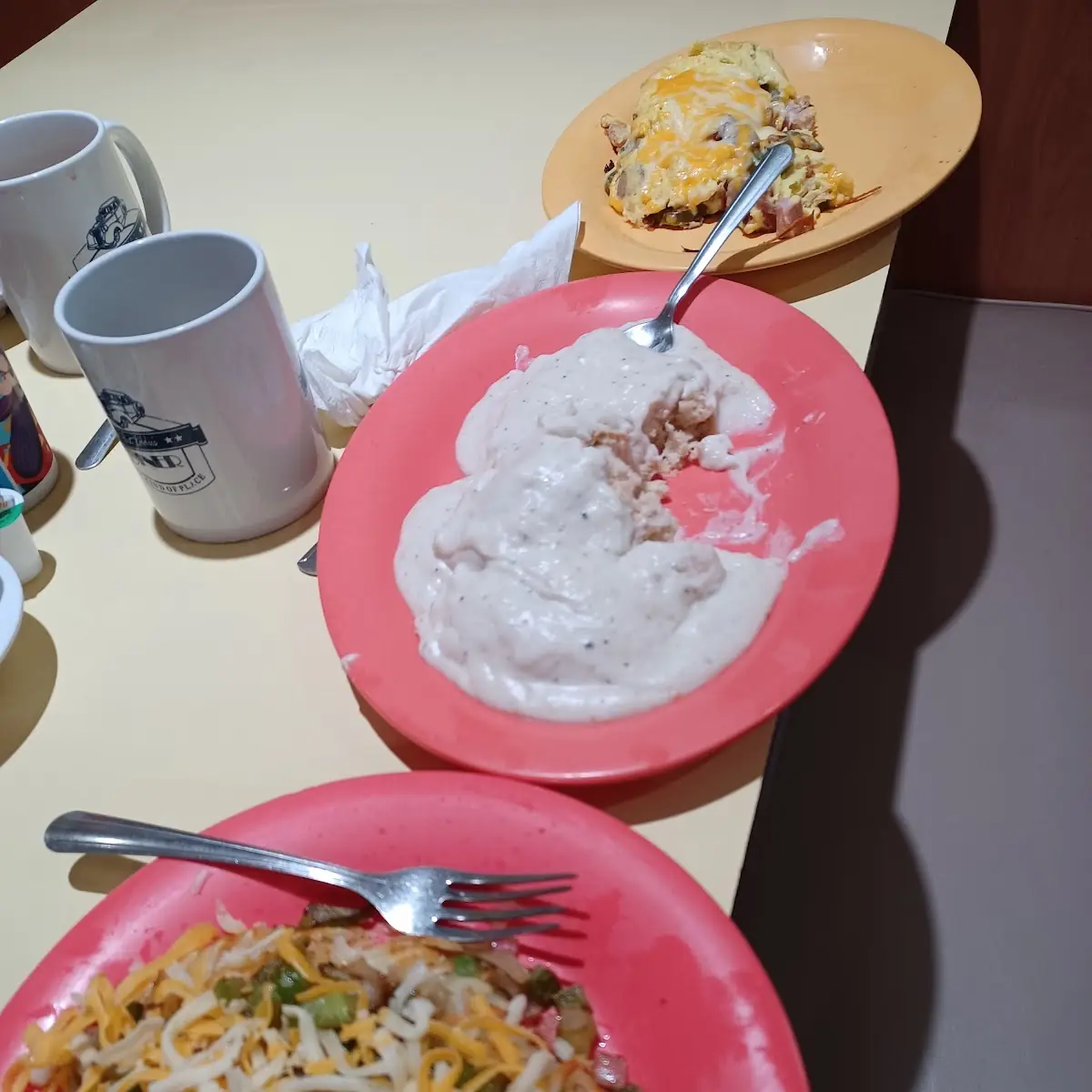 Biscuits and Gravy with Hash Browns