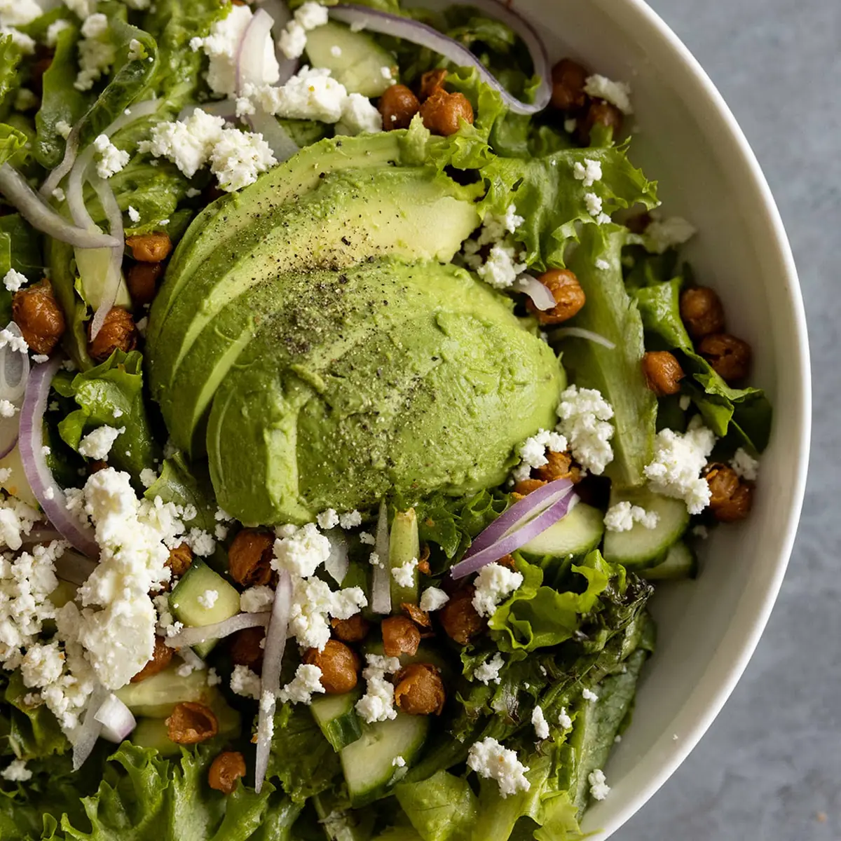 Smashed Avocado Salad