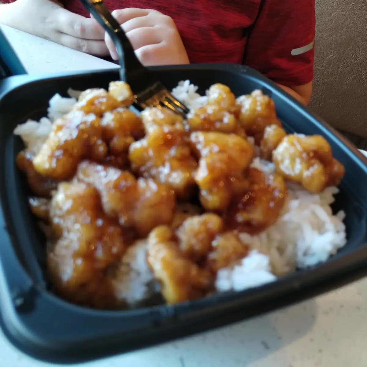 Orange Chicken and White Rice Bowl