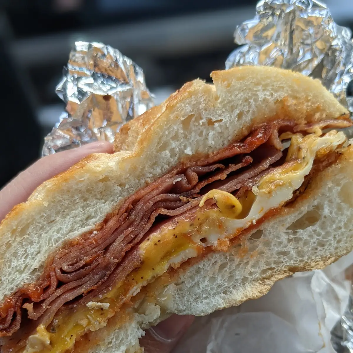 Taylor Ham Egg and Cheese Sandwich