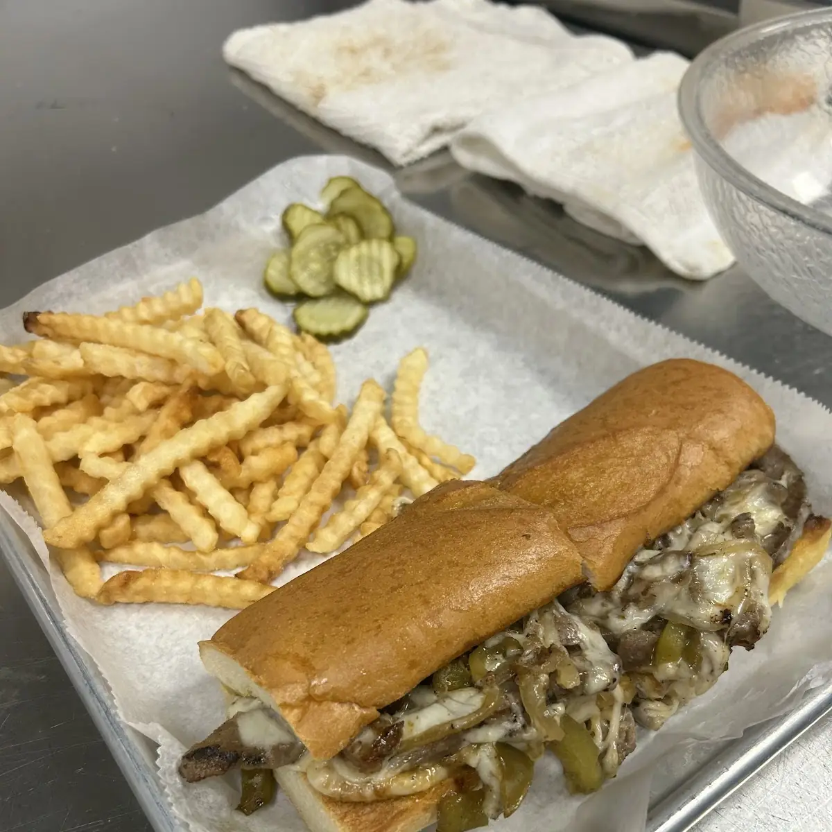 Three Cheese Philly Sandwich