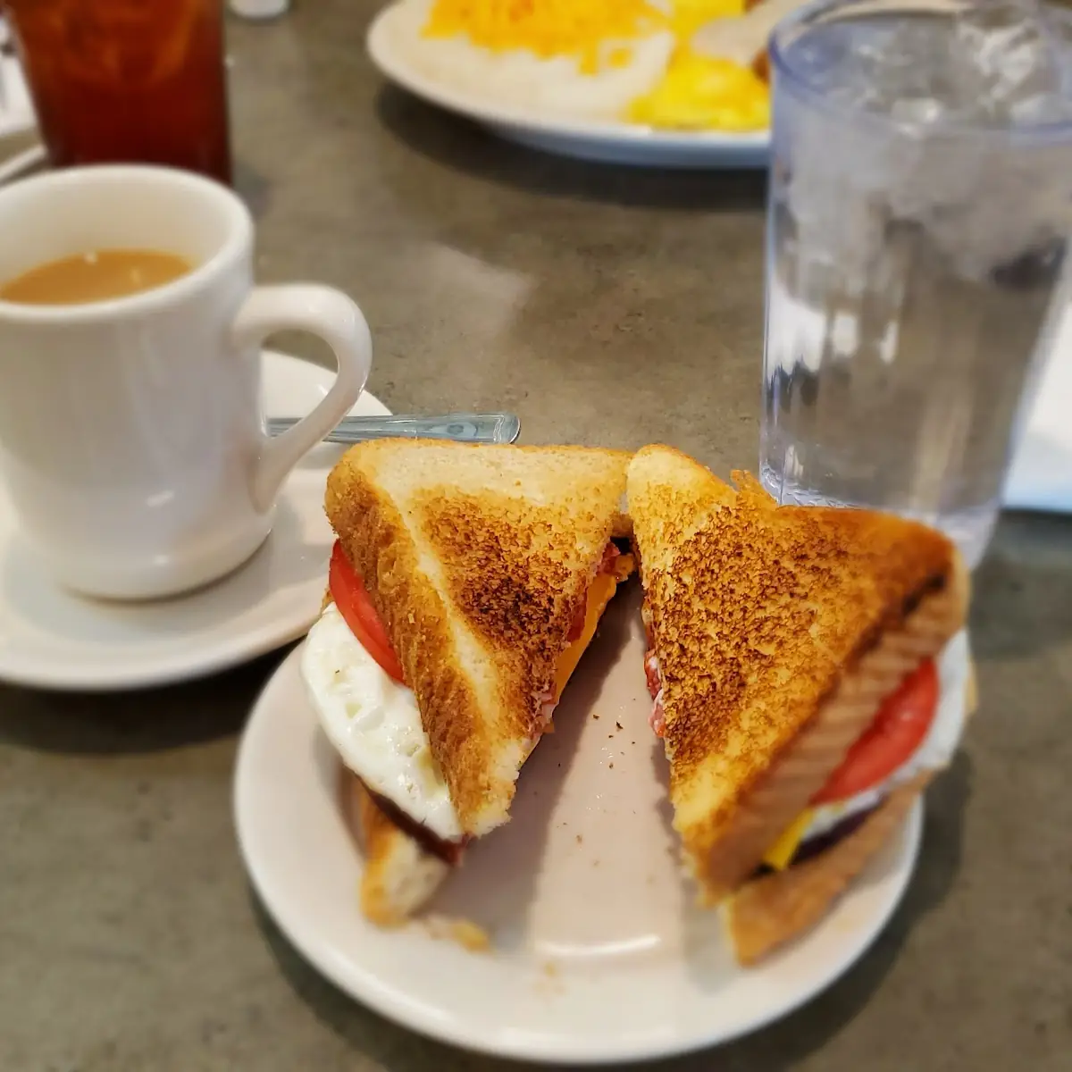 Fried Bologna Sandwich with Egg Cheese and Tomato