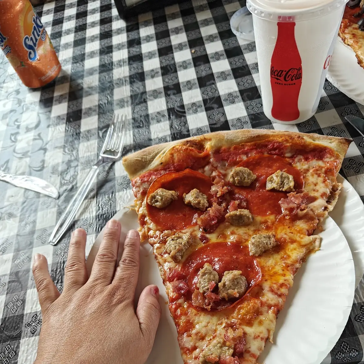 Pepperoni and Sausage Pizza Slice
