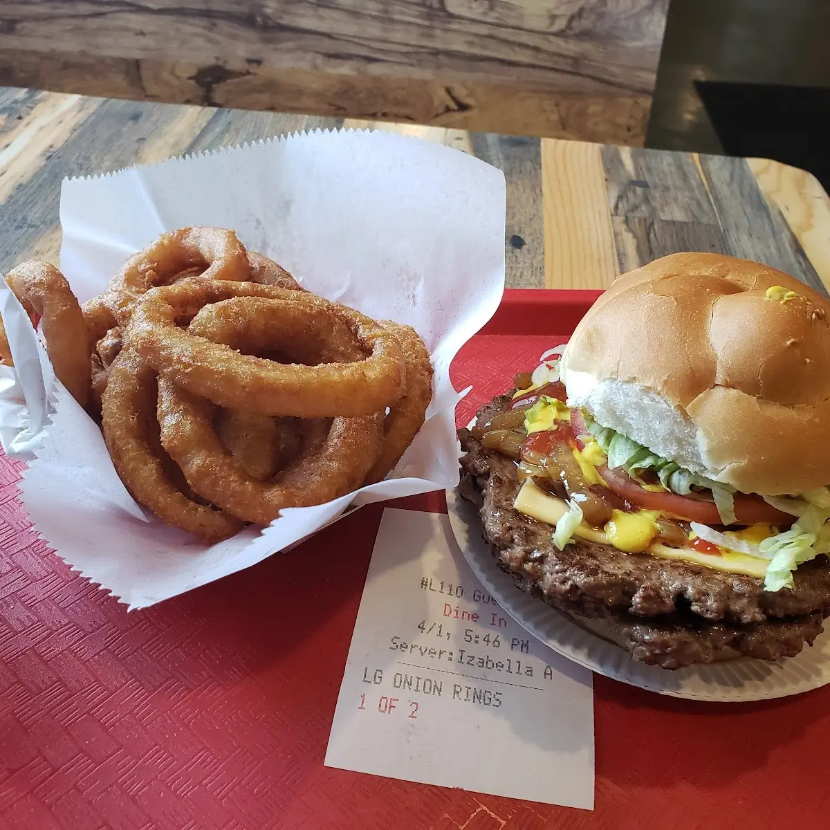 Double Cheeseburger with a Large Order of Onion Rings
