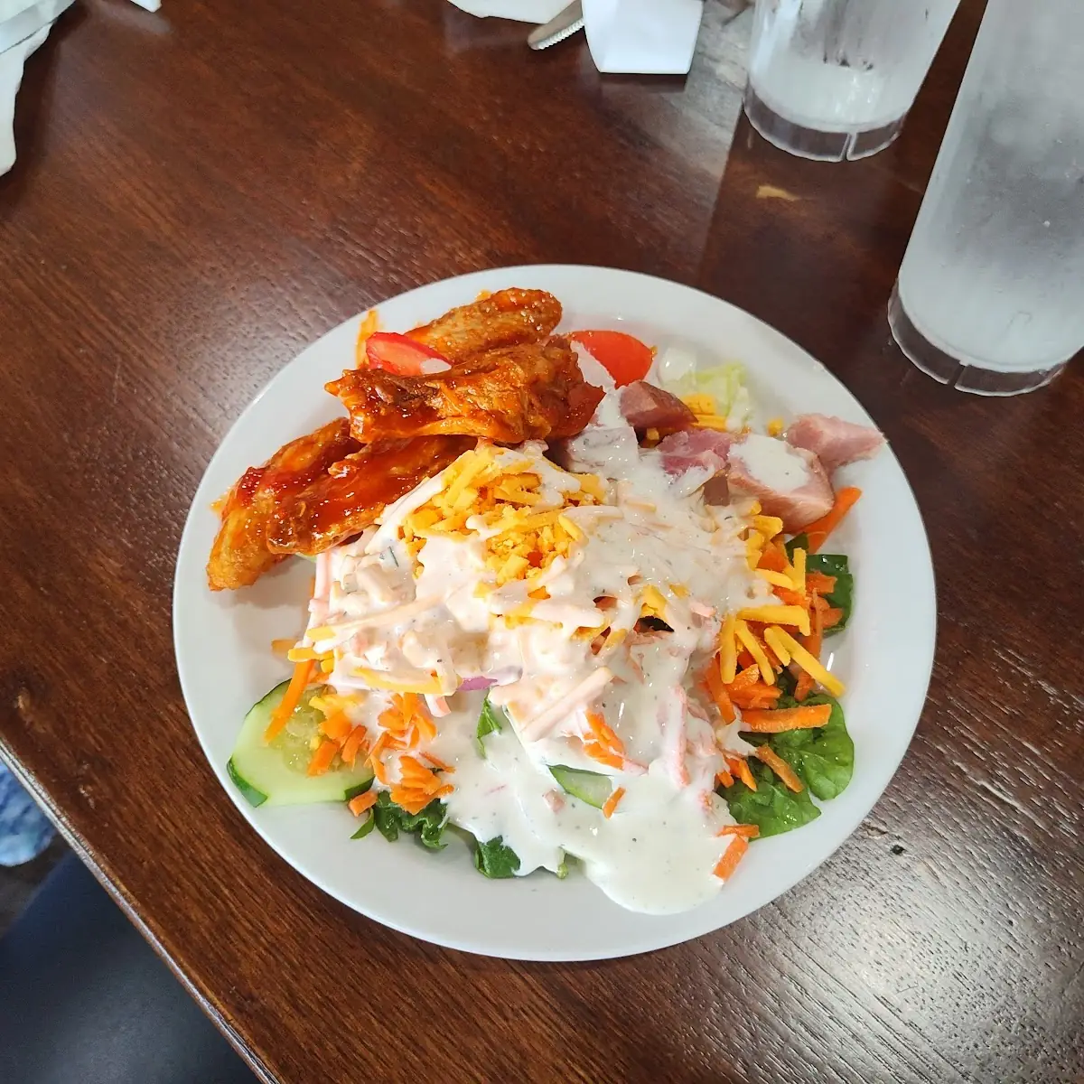 Salad Bar and Buffalo Wings