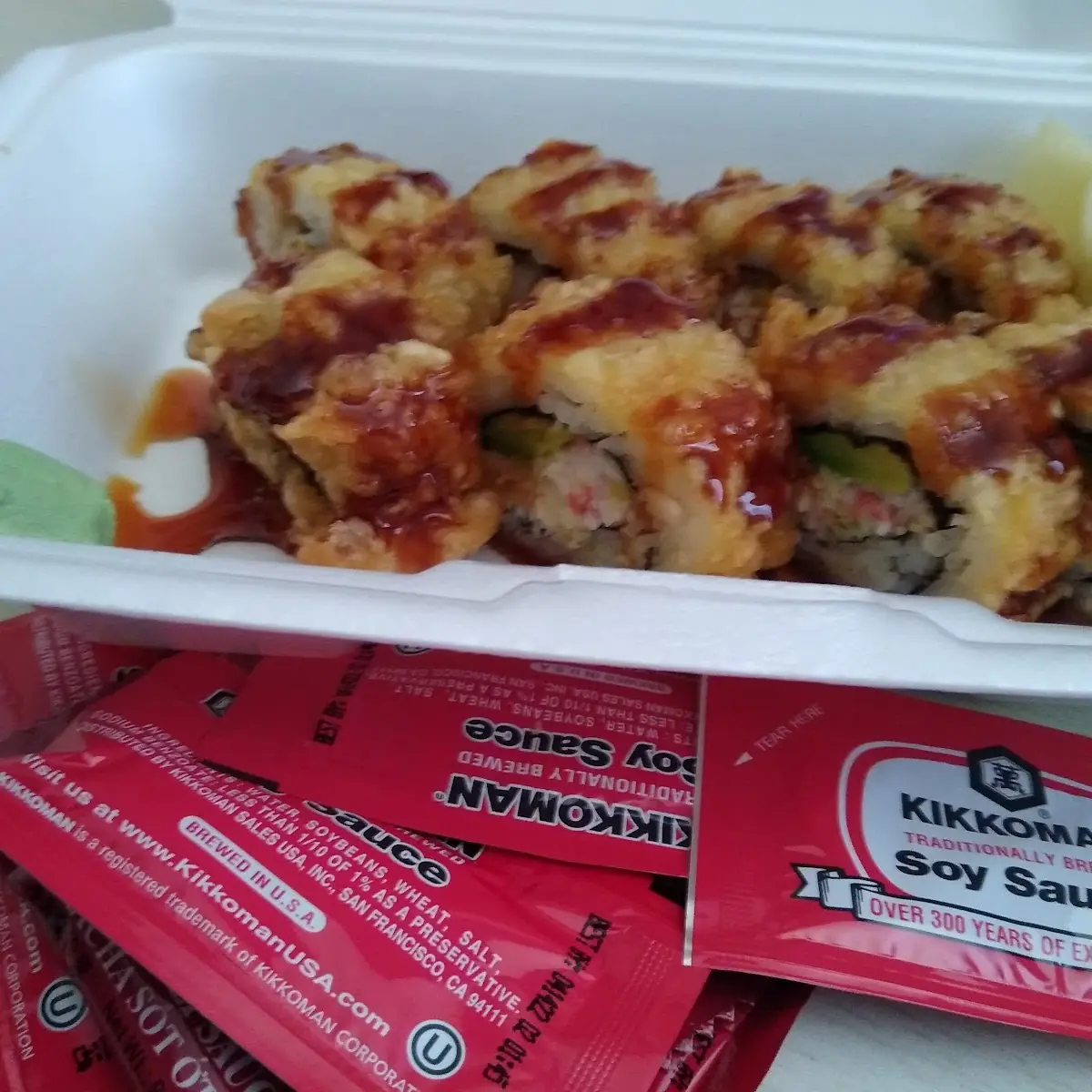 Deep Fried California Roll with Crab Salad