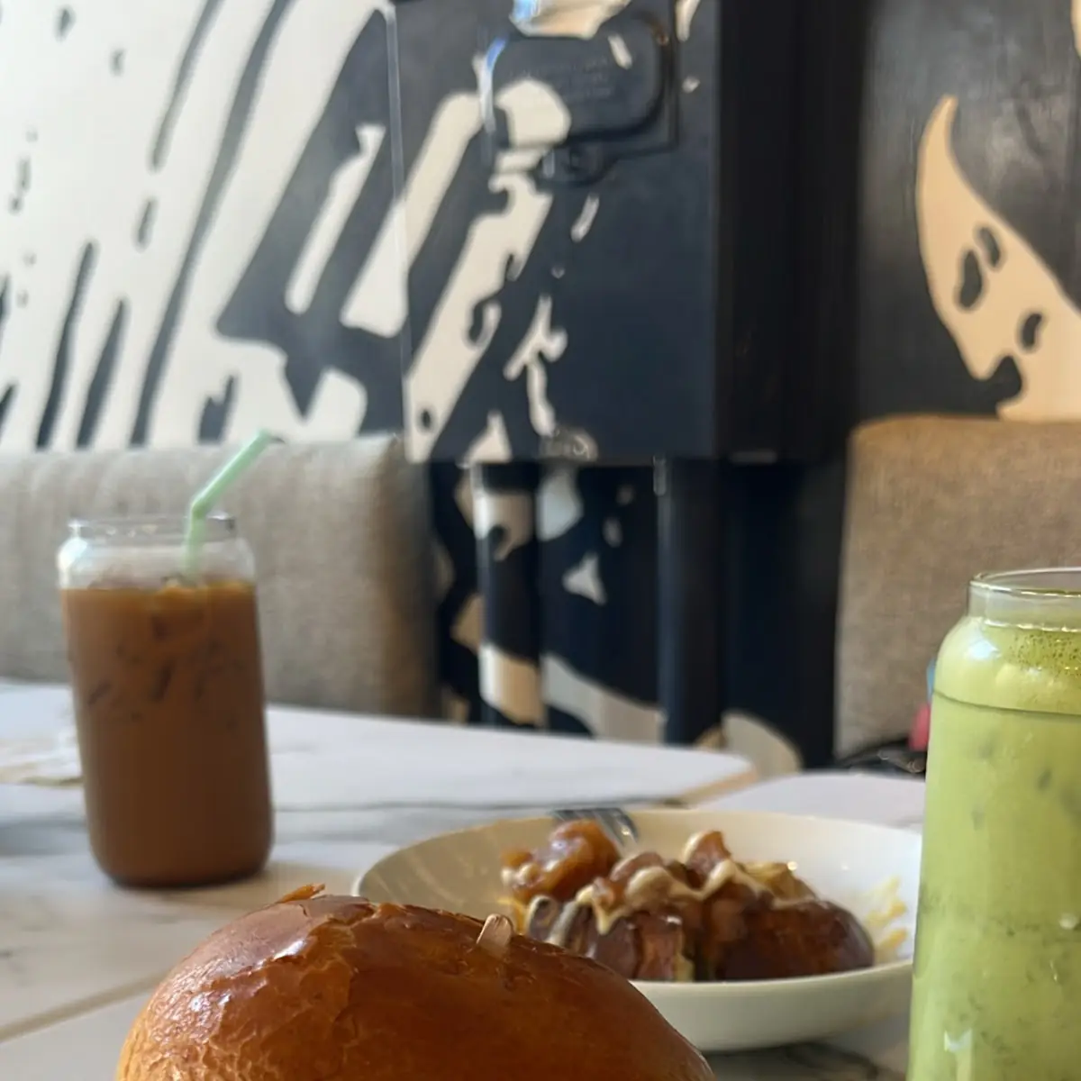 Matcha Latte and Iced Coffee