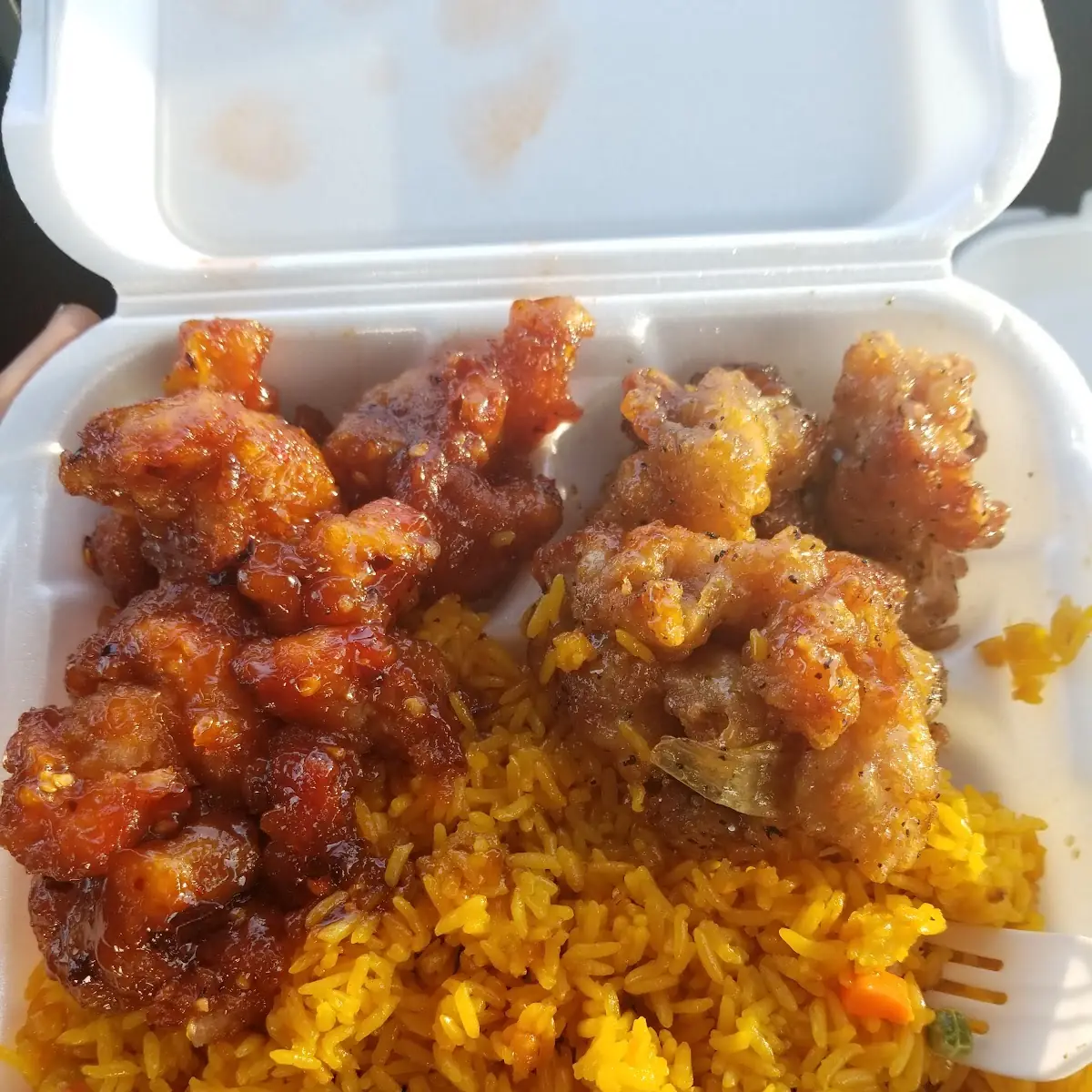 Black Pepper Chicken with Fried Rice