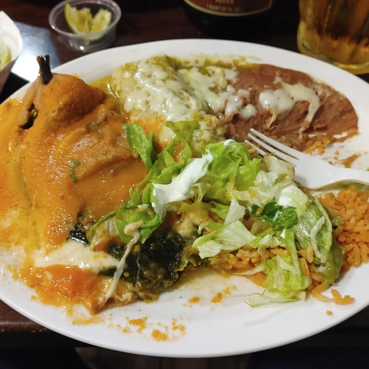 Chile Relleno Plate with Enchilada