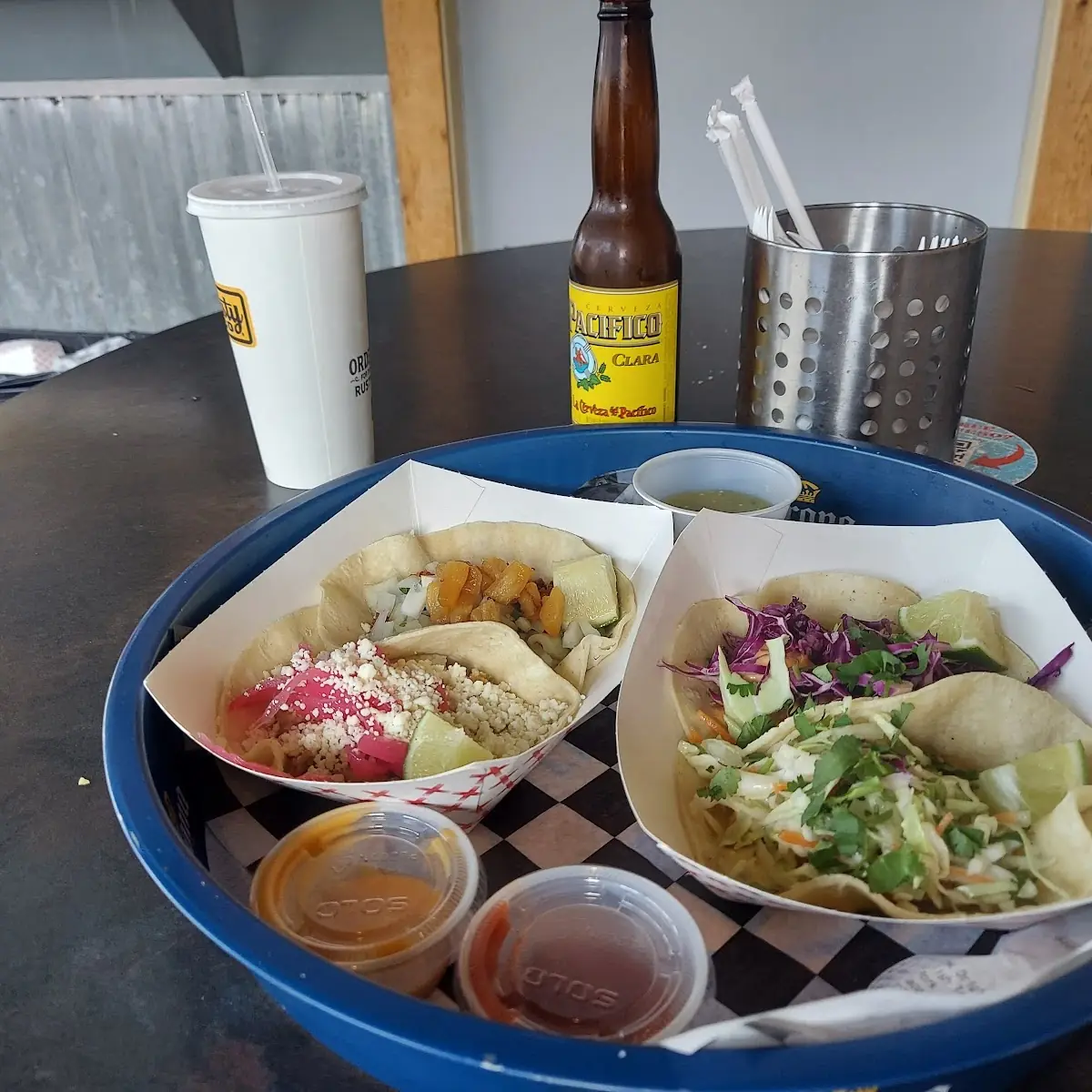 Fried Shrimp & Fried Chicken Tacos