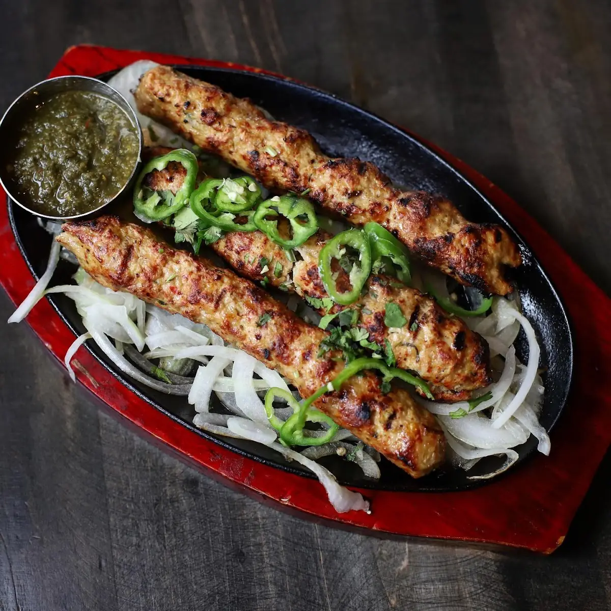Chicken Tikka with Green Chutney