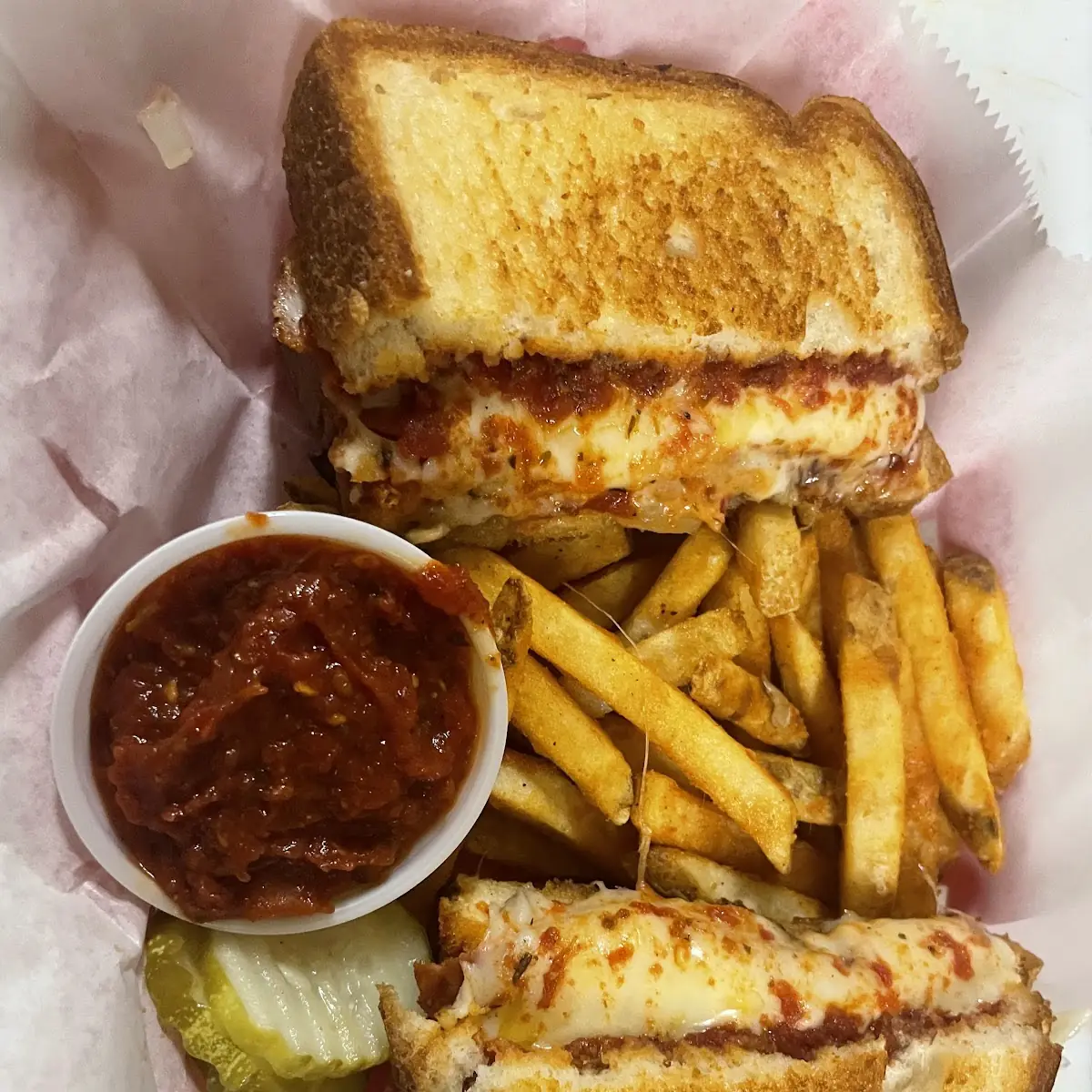 Chicken Tender Melt on Texas Toast