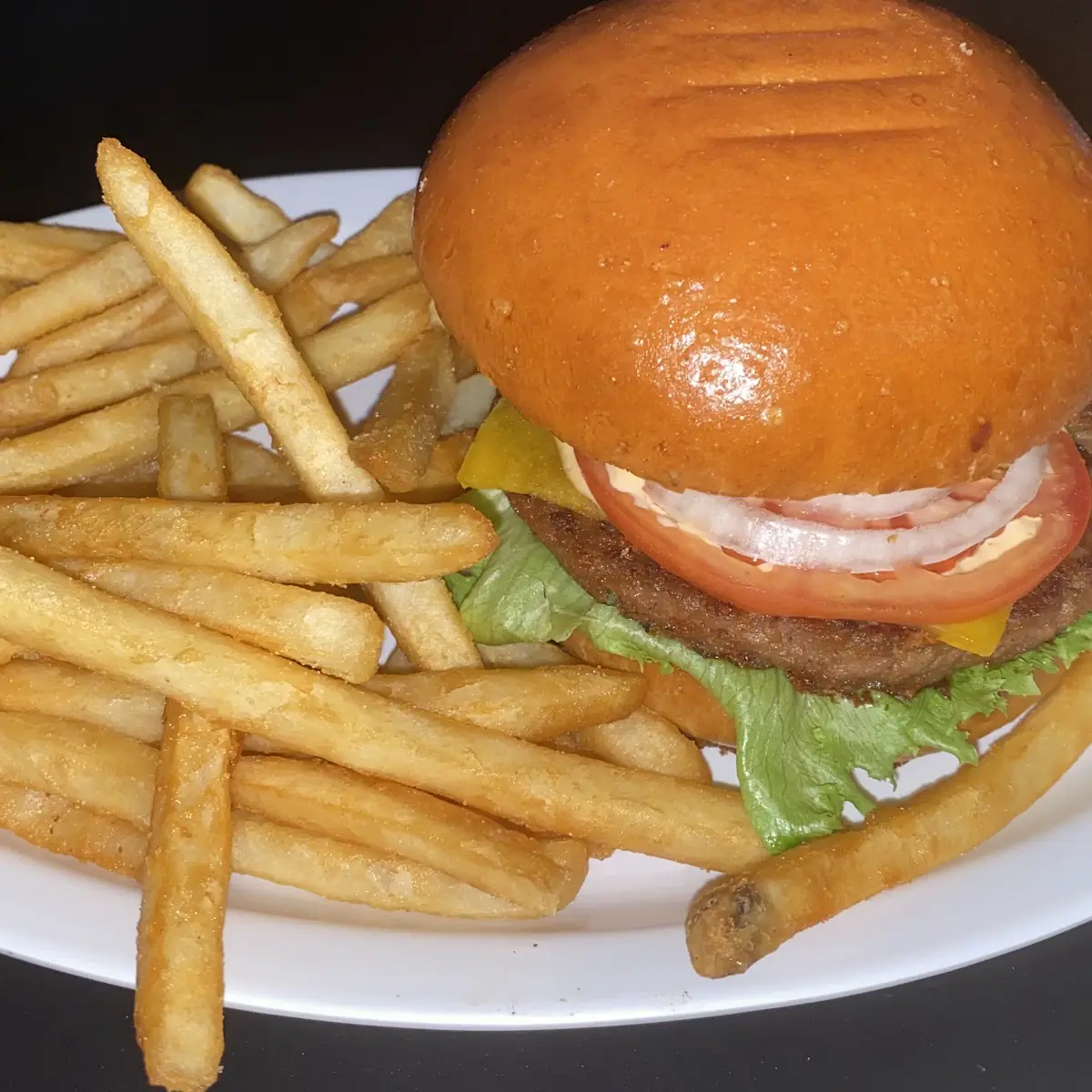 Bacon Cheeseburger and Fries