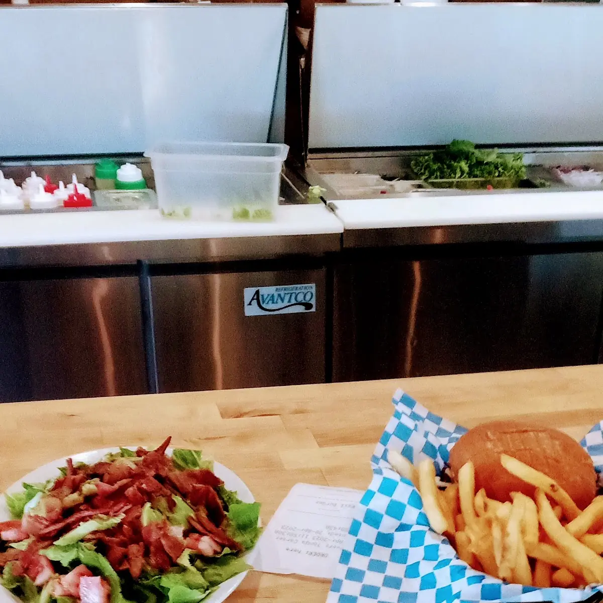 Burger and Salad