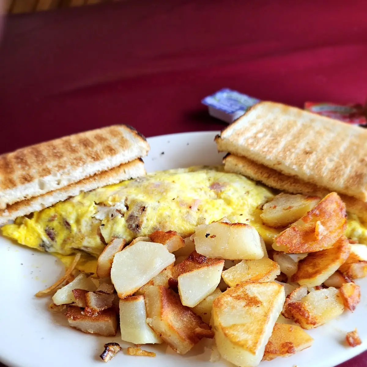 Meat Lovers Omelette with American Fries