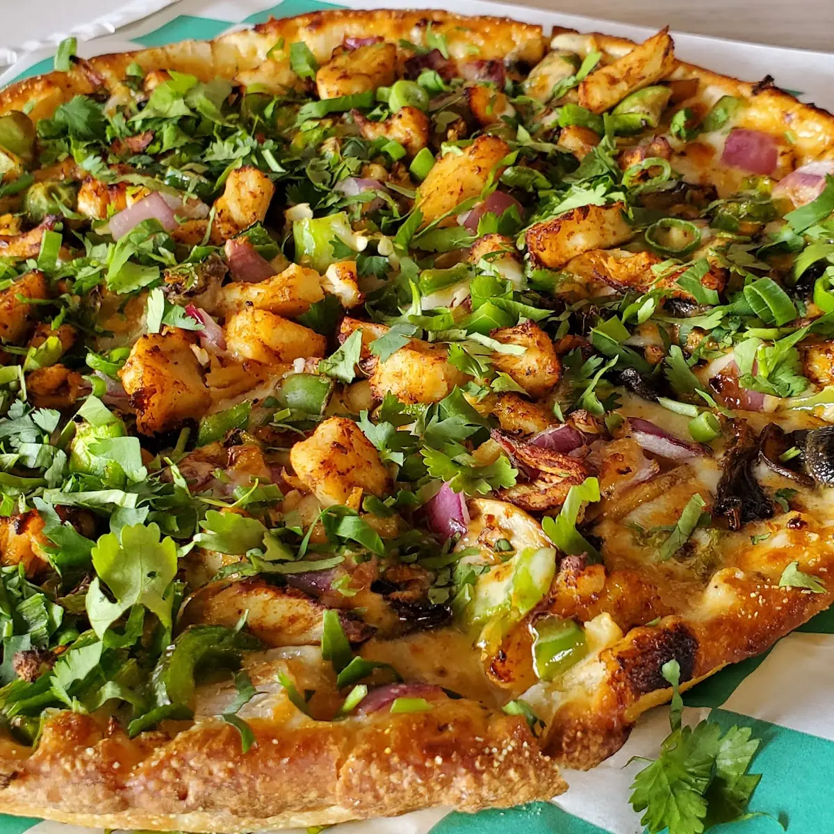 Vegan Bombay Garlic Pizza
