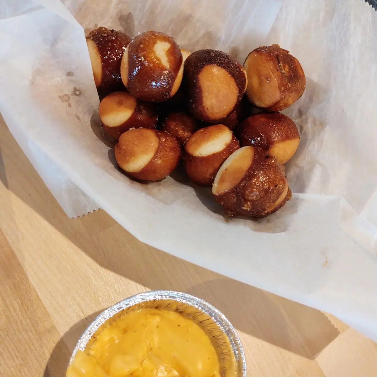 Pretzel Bites with Cheese Sauce
