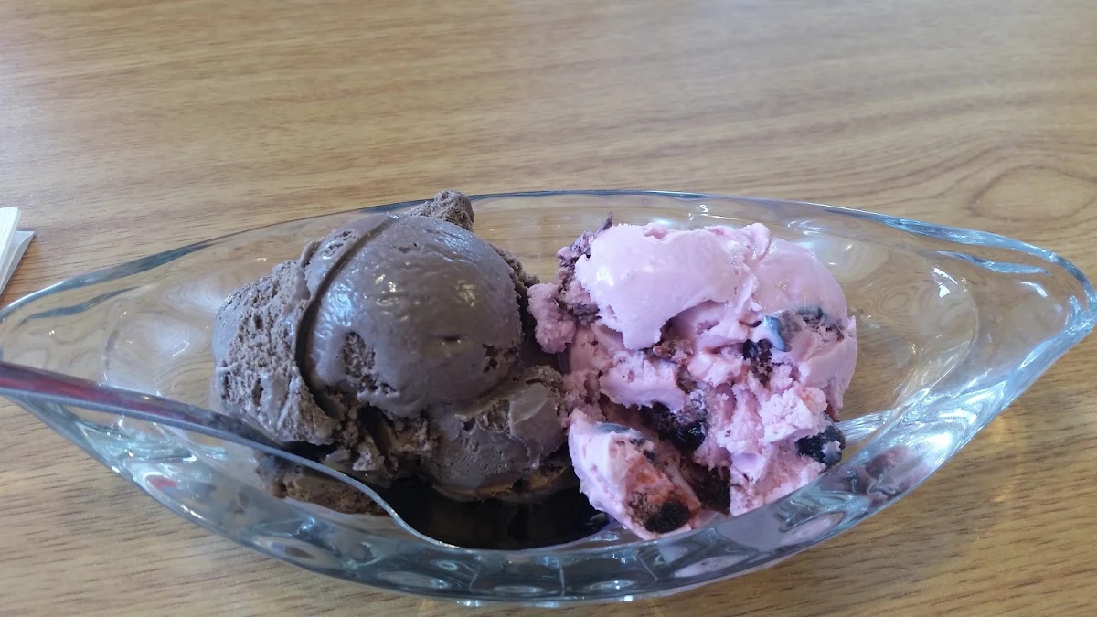 Chocolate and Black Cherry Ice Creams