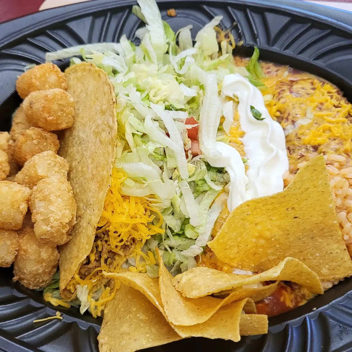 Single Ground Beef Enchilada Platter
