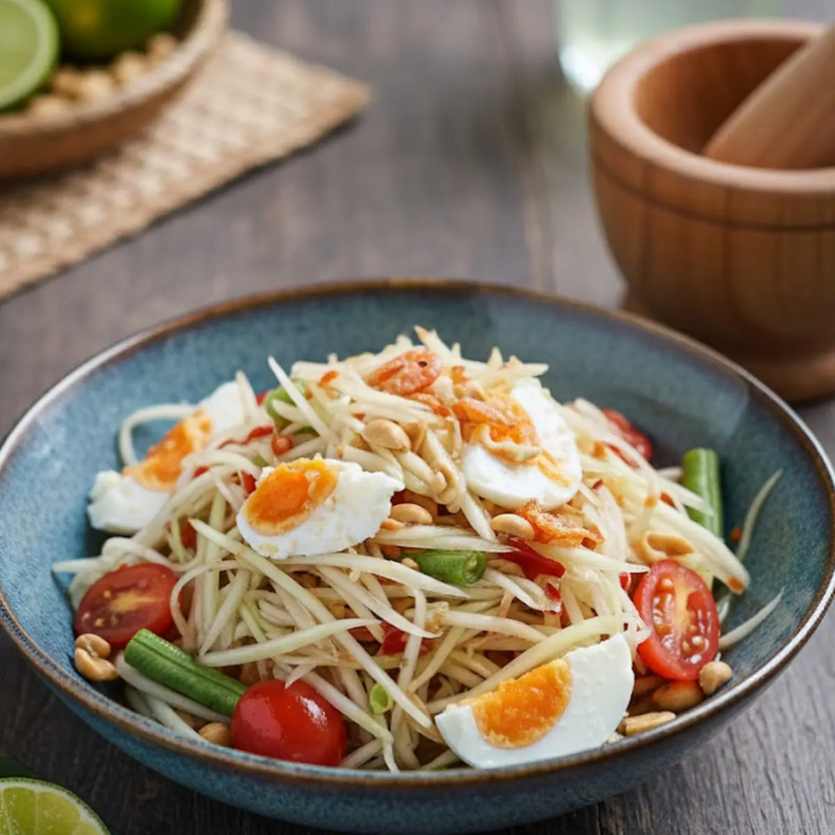 Som Tum Papaya Salad with Salted Egg