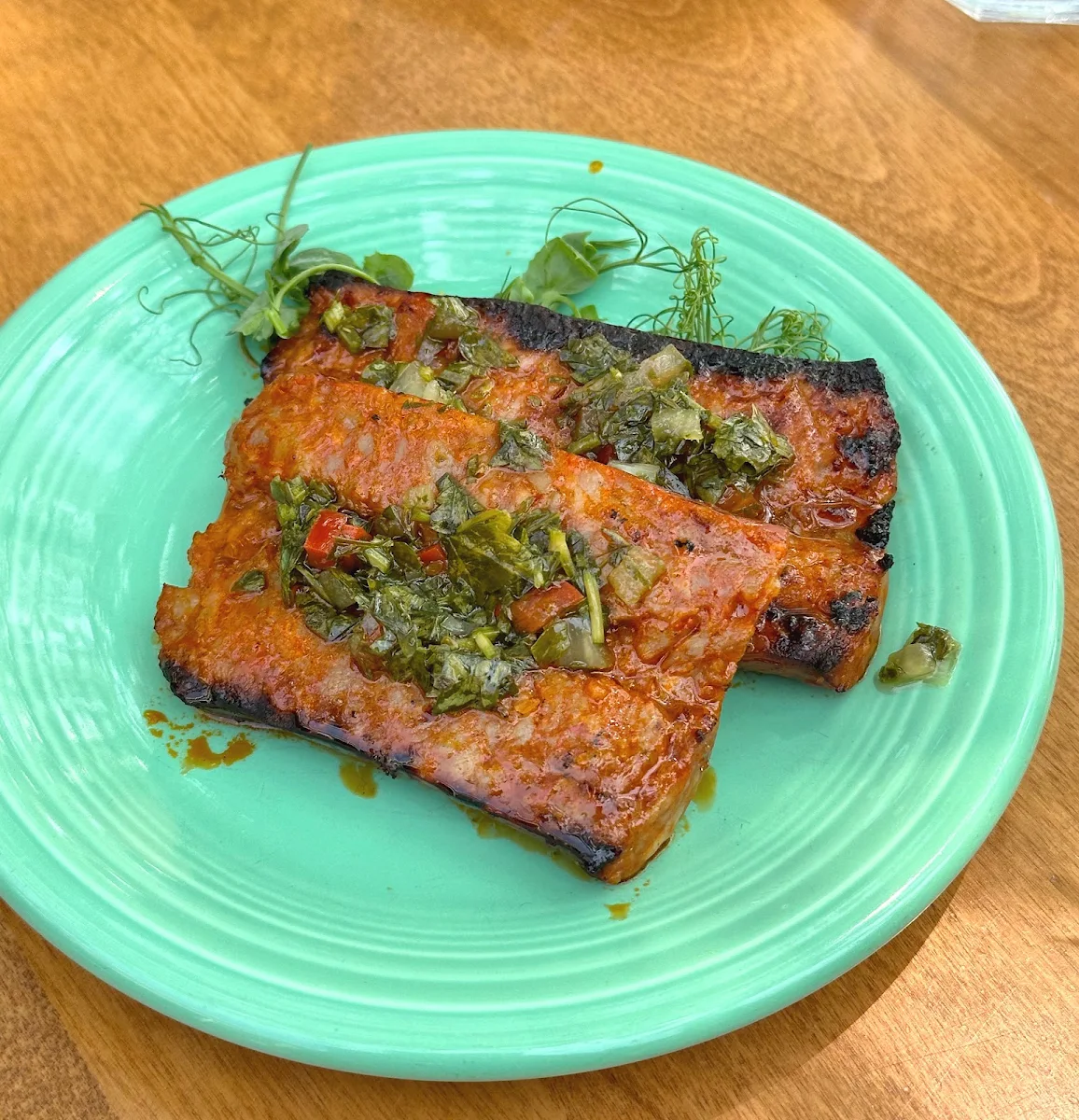 Chorizo with Chimichurri, Marché des Éclusiers