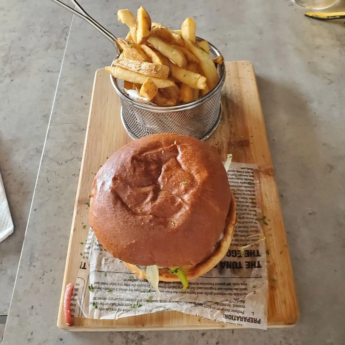 Burger and Fries