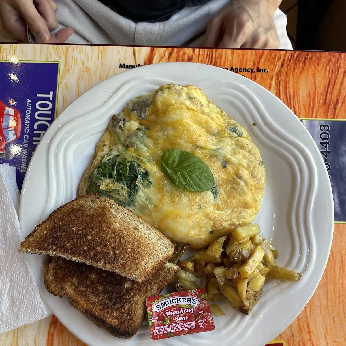 Spinach and Mushroom Omelette