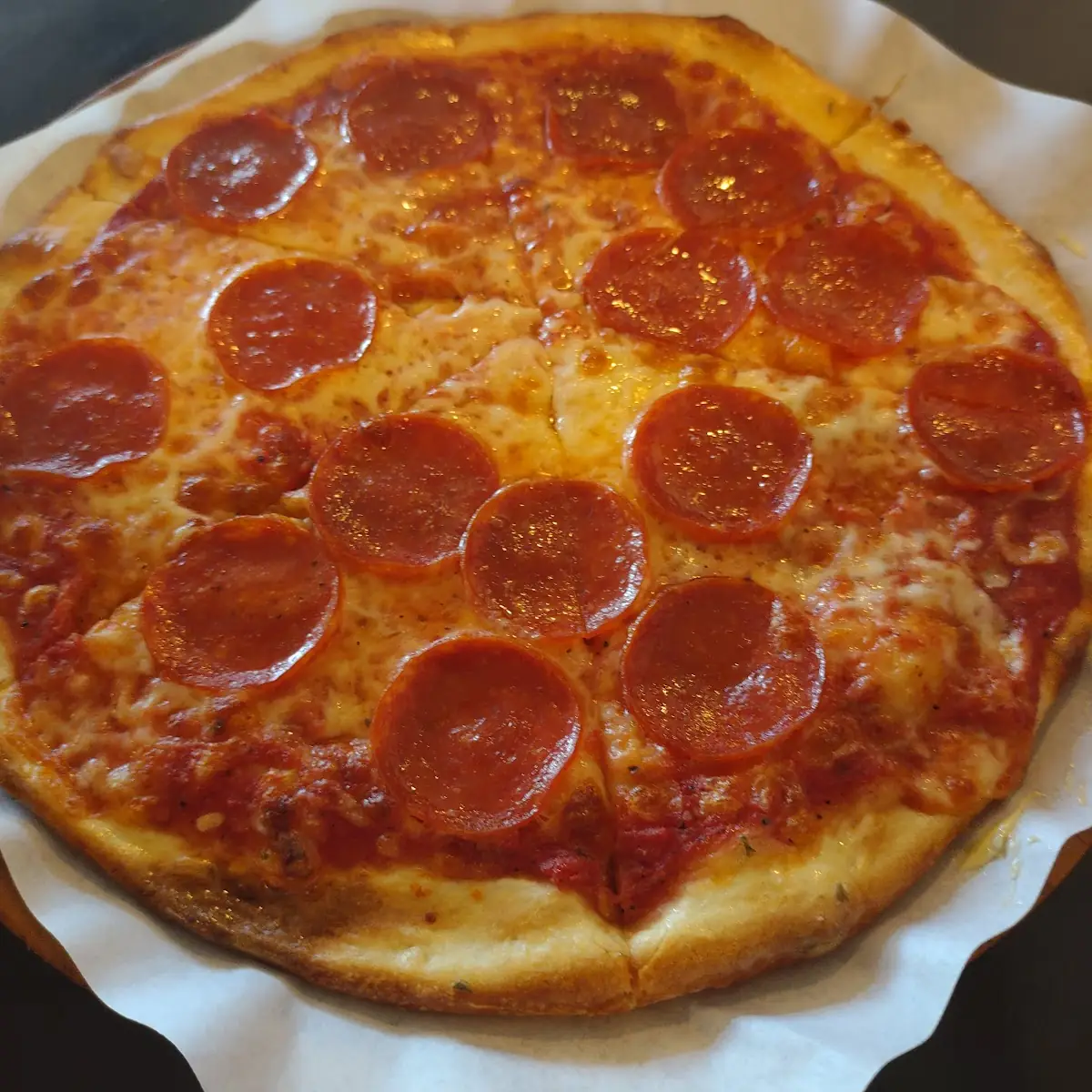 Pepperoni Pizza with Melted Cheese